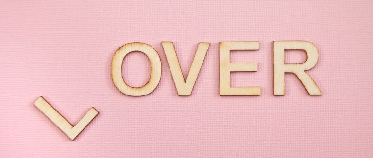 getting over a breakup - The L is removed from the word lover to leave the word over