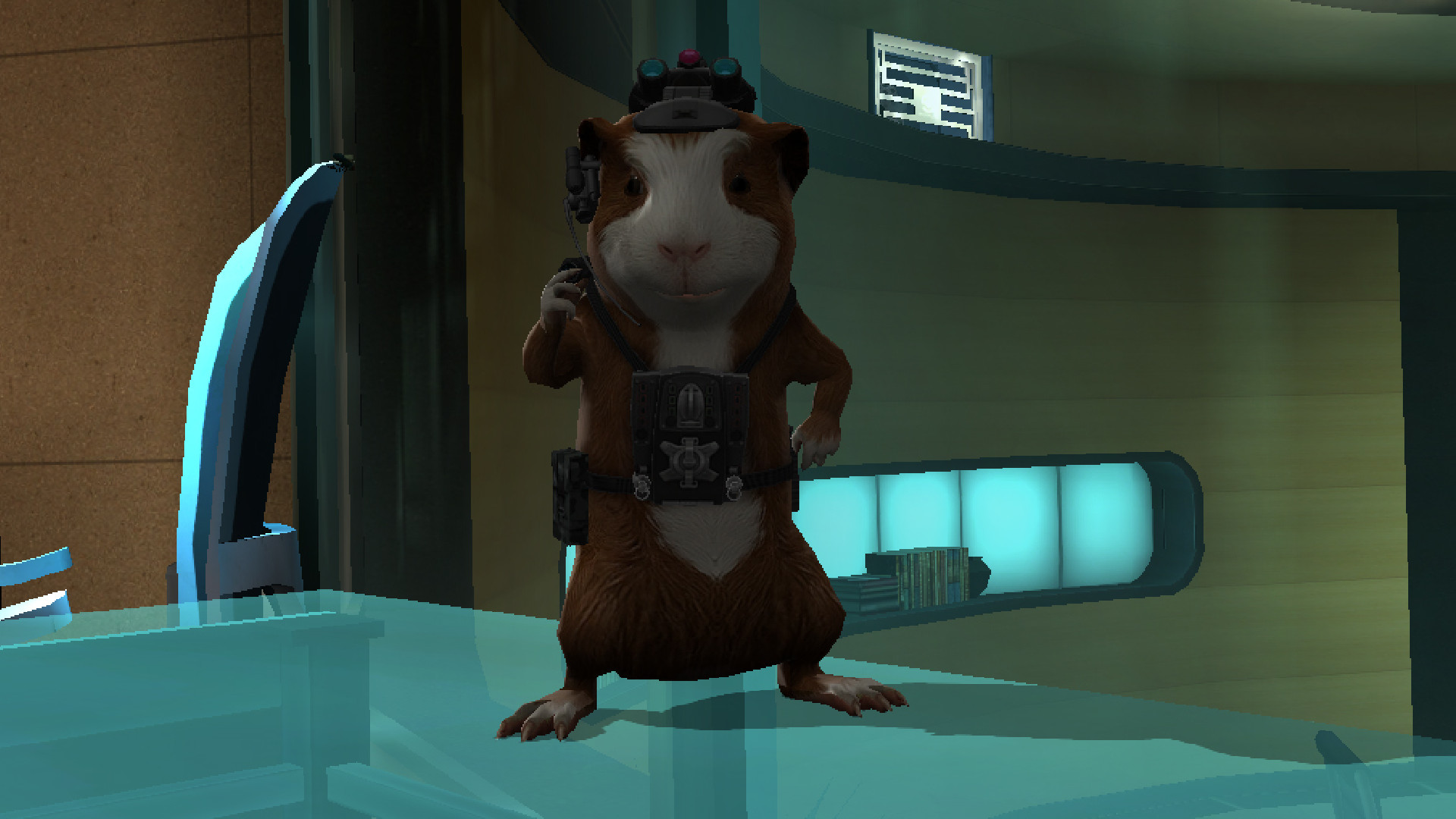 A guinea pig suited up as a spy in the video game based on Disney's G-Force