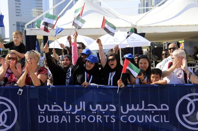 Locals come out in support at the Dubai Tour