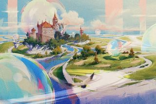 Painting of fairytale castle