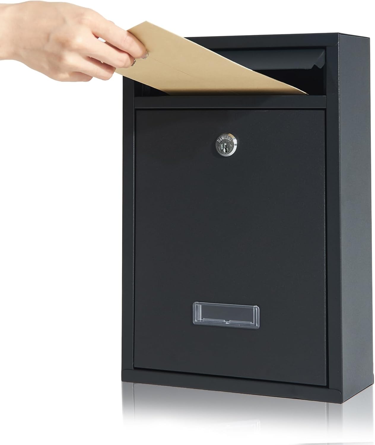 Post Boxes Wall Mounted Waterproof, Steel Mail Box With 2 Keys, Lockable Weatherproof Large Letter Lostal Boxes for Outside or Door,&amp;lrm;9 X 21.5 X 32 Cm Size