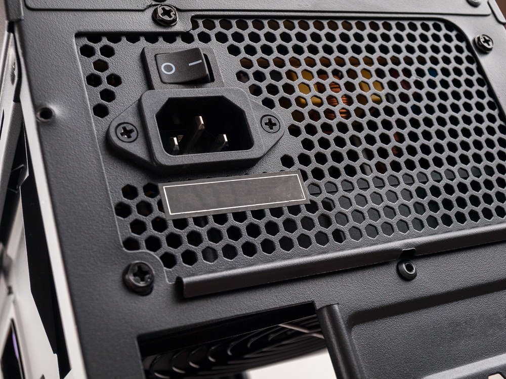 Image of the rear of a power supply.