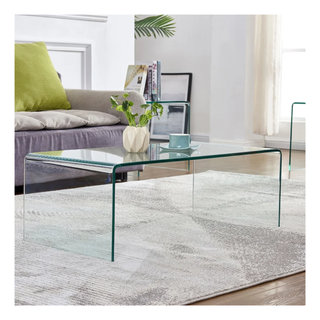 A waterfall glass table