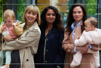 PARMINDER NAGRA as Maryam Afridi,LARA PULVER as Catherine MacDiarmid and LISA MCGRILLIS as Helen Cavendish in Maternal on ITV