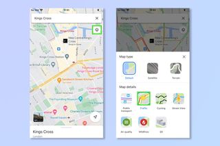 The third step to using Google Maps traffic on iOS