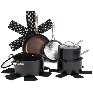 Thyme & Table Non-Stick 12-Piece Signature Cookware Set, Rose Gold