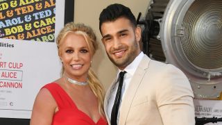 Britney Spears and Sam Asghari on red carpet before their divorce. 