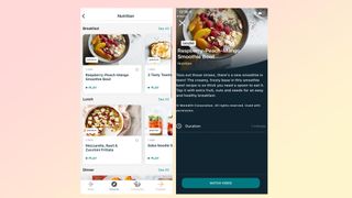 a photo of the recipes on fitbit premium