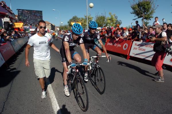 Tyler Farrar (Garmin-Cervelo) struggles to make it to the finish