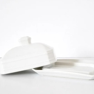 White butter dish