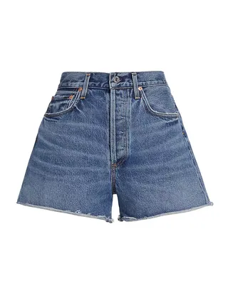 Marlow Mid-Rise Denim Cut-Off Shorts