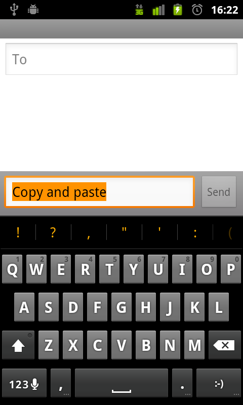 Nexus s copy and paste