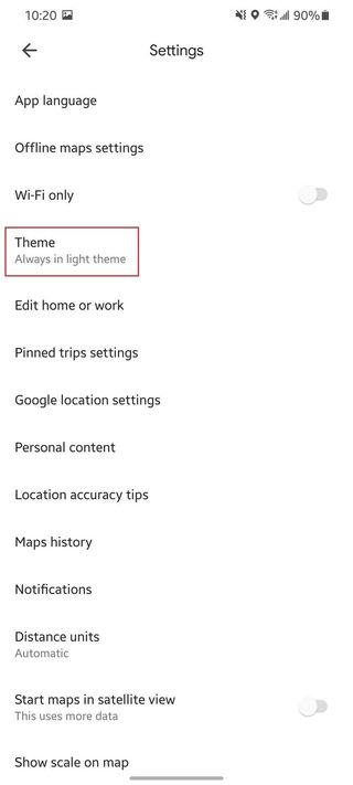 Theme Settings Google Maps