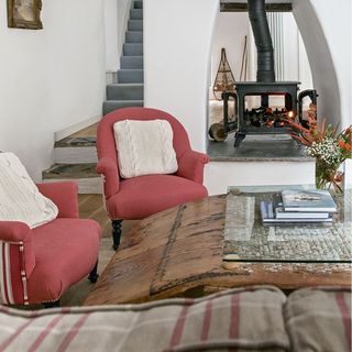 upstairs living room fireplace