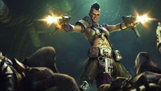 A Hive Scum with two guns and a mohawk