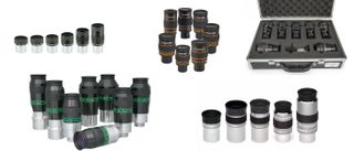 Composite of various eyepieces mentioned in this buying guide
