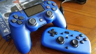 DualShock 4 and Hori Wired Mini Gamepad