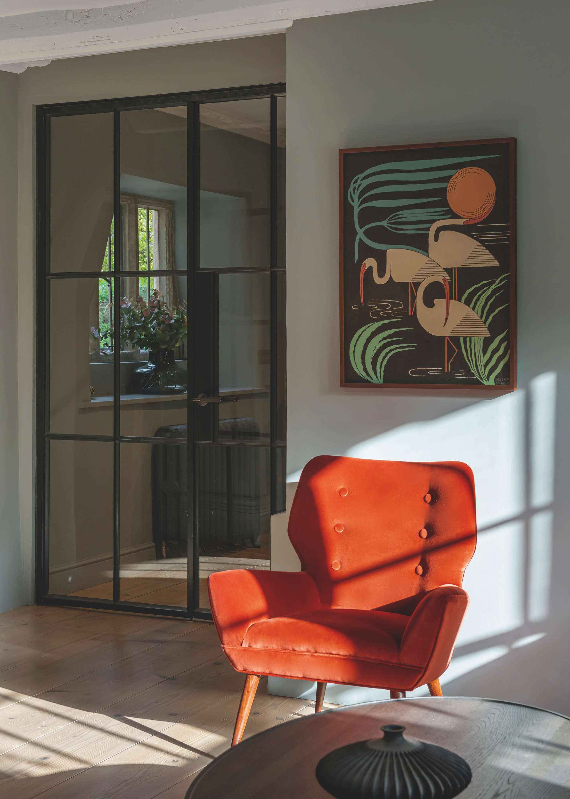 Statement orange occasional chair