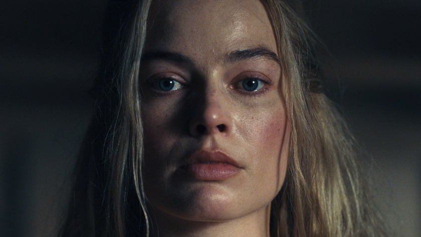 Margot Robbie spacing out in Wuthering Heights