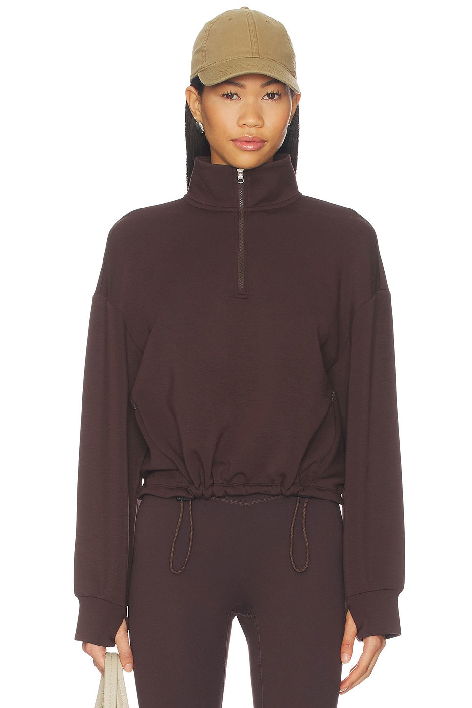 Sian Cropped Half Zip Midlayer