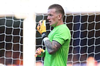 Everton squad for 2024/25 LIVERPOOL, ENGLAND - AUGUST 10: Jordan Pickford of Everton during the Pre Season Friendly match between Everton and AS Roma at Goodison Park on August 10, 2024 in Liverpool, England. (Photo by Robbie Jay Barratt - AMA/Getty Images)