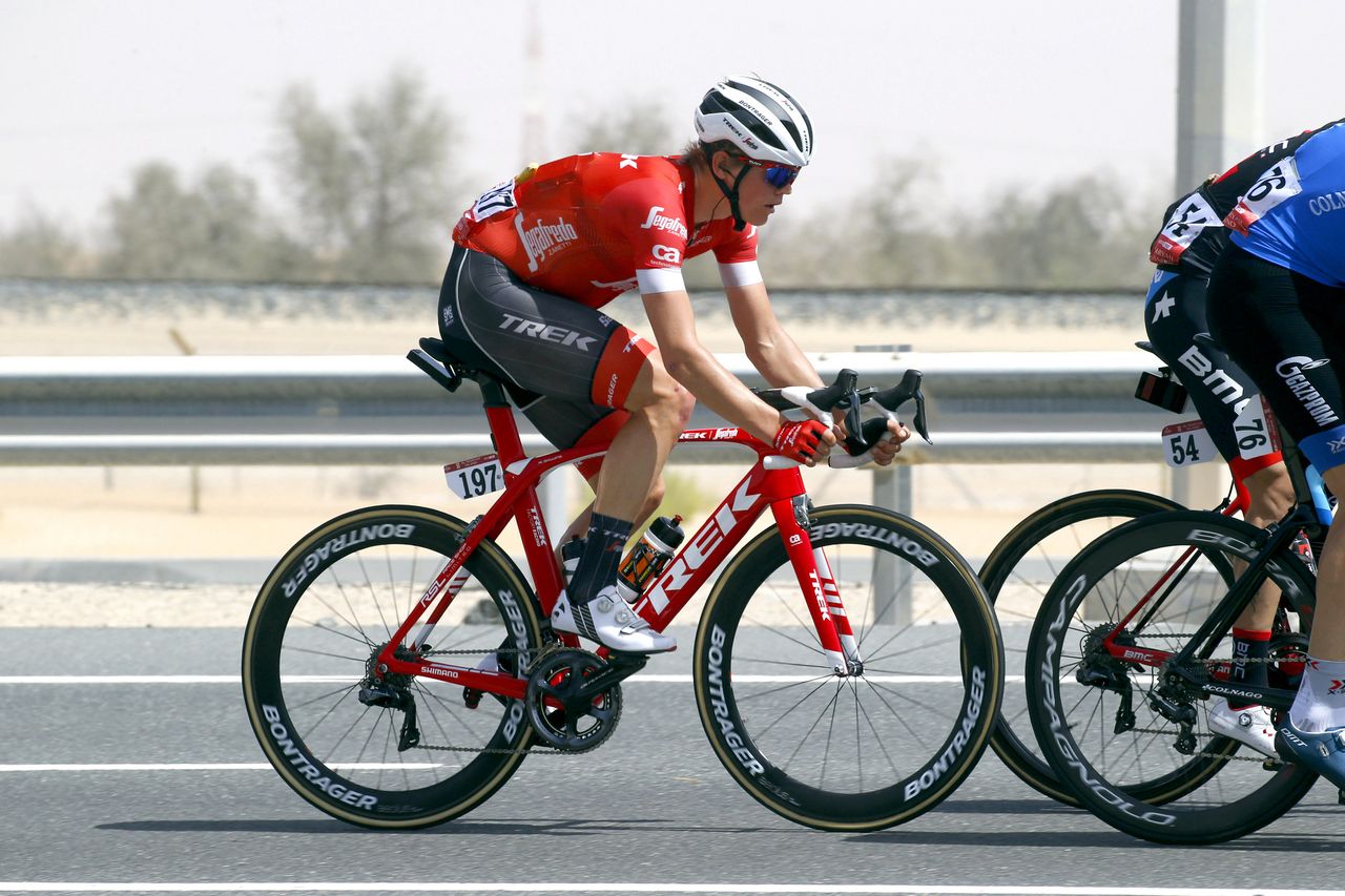 Toms Skujins (Trek-Segafredo) went in the break