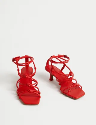 M&S Collection, Knot Strappy Kitten Heel Sandals