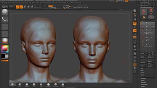 Simplifying the head and face into basic masses makes it easier to find the model's attitude