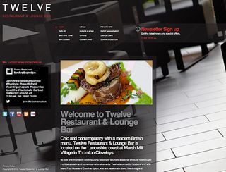 Colour trends web design 2013: Twelve Restaurant