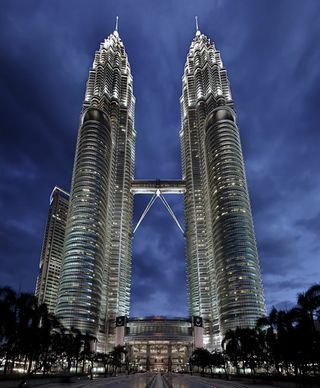 Famous buildings: The Petronas Towers in Kuala Lumpur