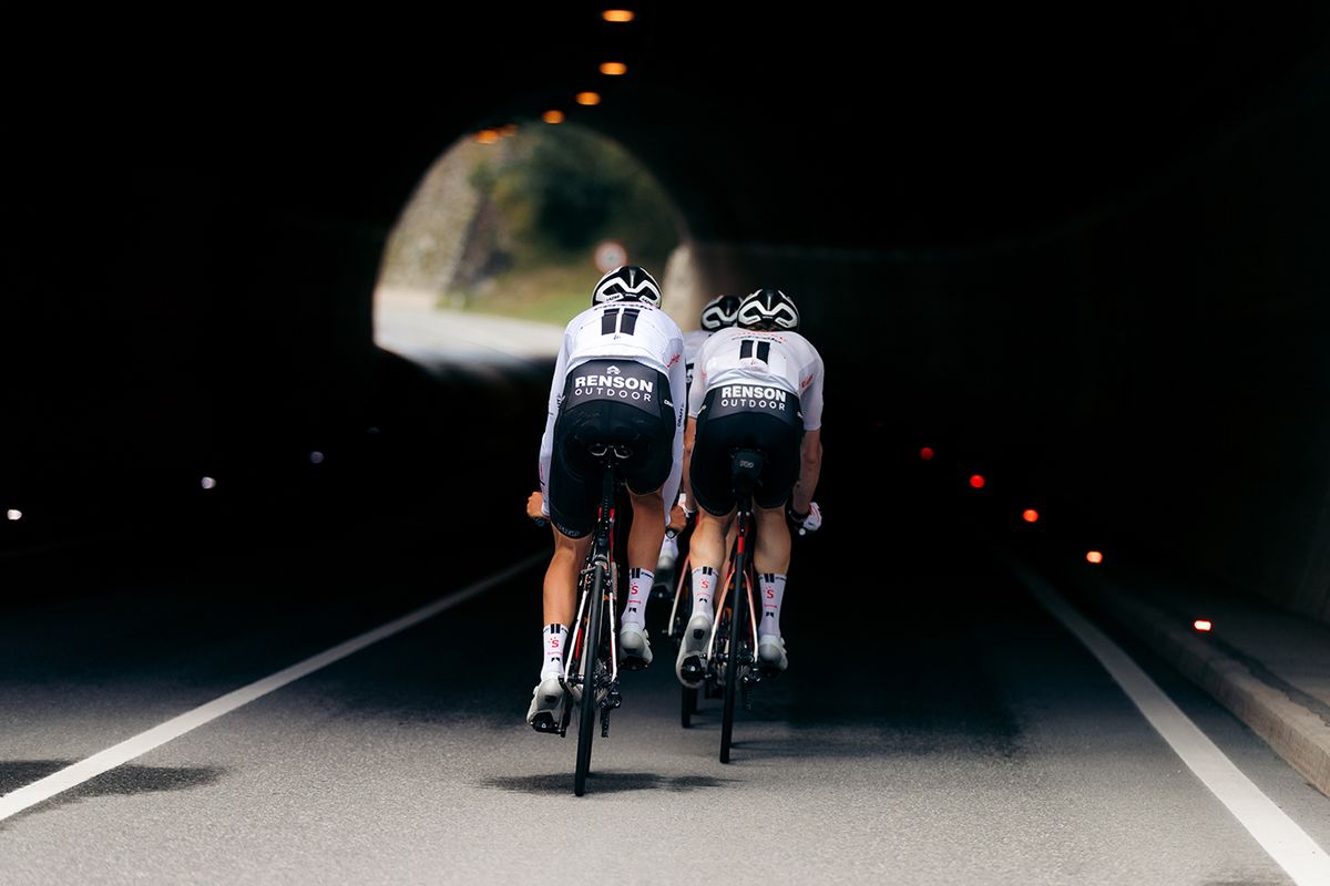 Team Sunweb training in K&uuml;htai, Austria in July after the coronavirus pandemic halted the road season