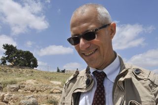 A joint Italian-Palestinian team has surveyed Khalet al-Jam'a and will be exploring it more in the future. This is a photo of Lorenzo Nigro, professor at Sapienza University of Rome.