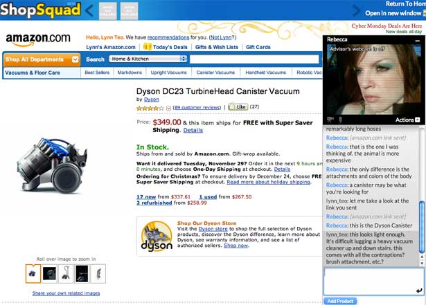 Advisors share links to products the ShopSquad site. Approximately 900 stores share commissions on products recommended by ShopSquad Advisors