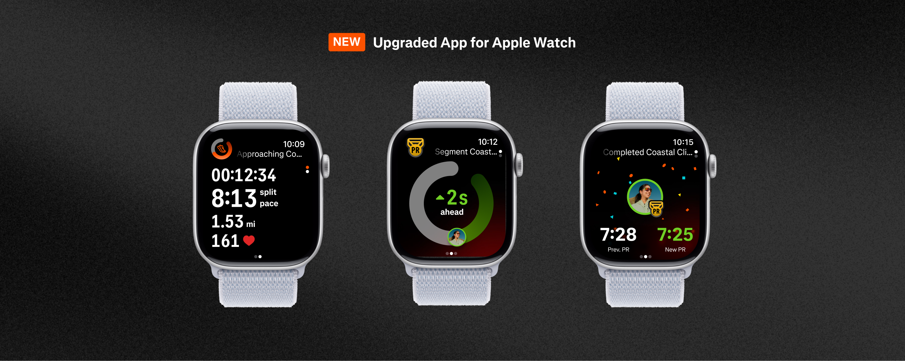Strava app update on Apple Watch