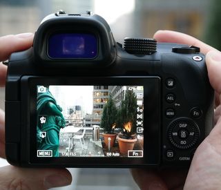 The NX30 offers plentiful tactile and on-screen controls. Credit: Sean Captain