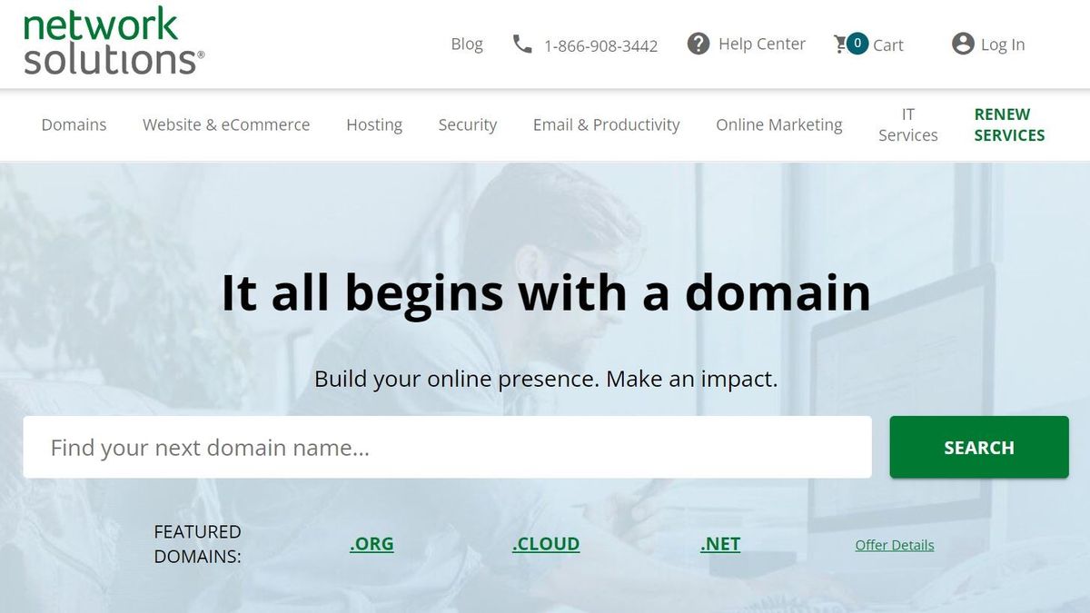 Network Solutions domain registration service review