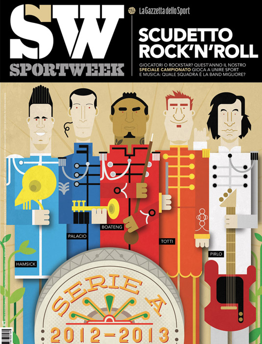 Poroli was commissioned to create the cover image for this Italian sports mag