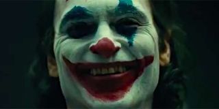 Joaquin Phoenix's Joker cracking a smile