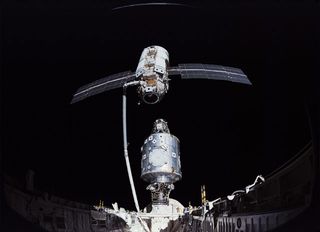 The Unity node is connected to the International Space Station.