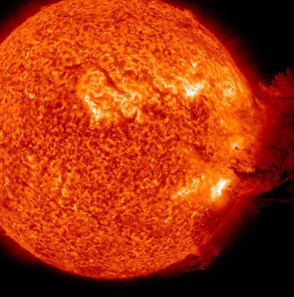 Coronal mass ejection as viewed by the Solar Dynamics Observatory on June 7, 2011. 