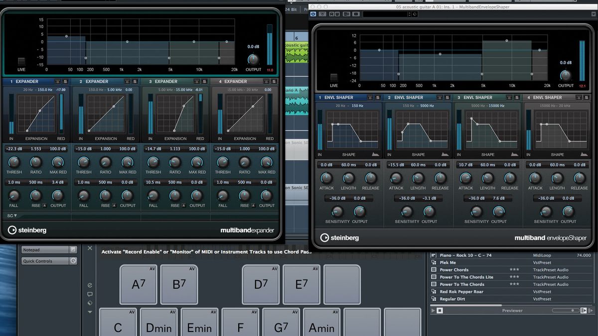 The Multiband Envelope Shaper is among the headline additions to Cubase's roster of plugin effects