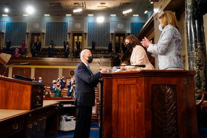 Joe Biden, Kamala Harris, and Nancy Pelosi.