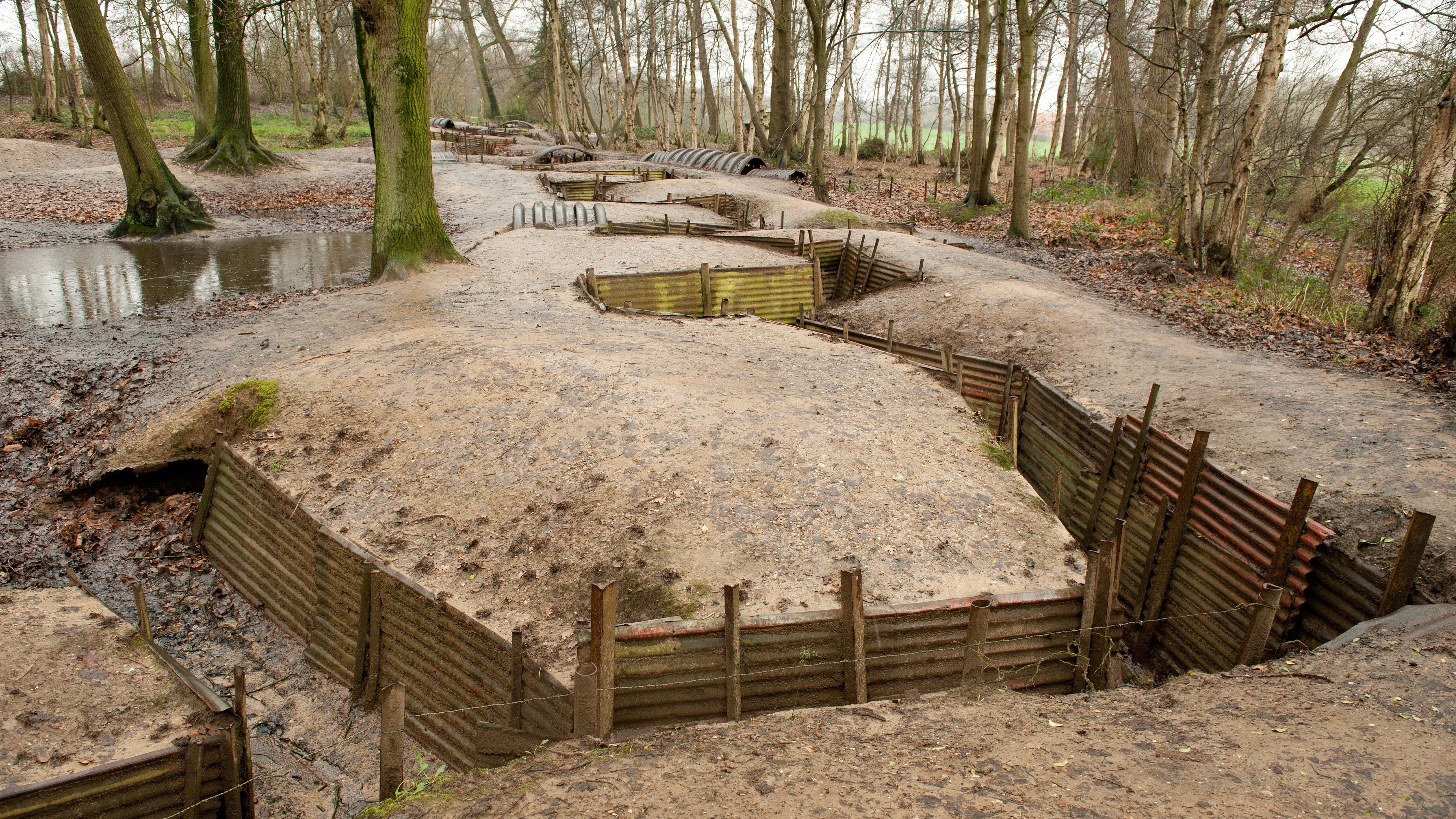 World War I trenches in Flanders, Belgium.