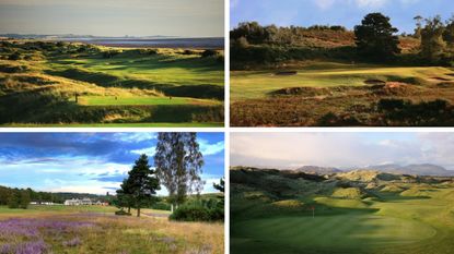 Four golf courses pictured