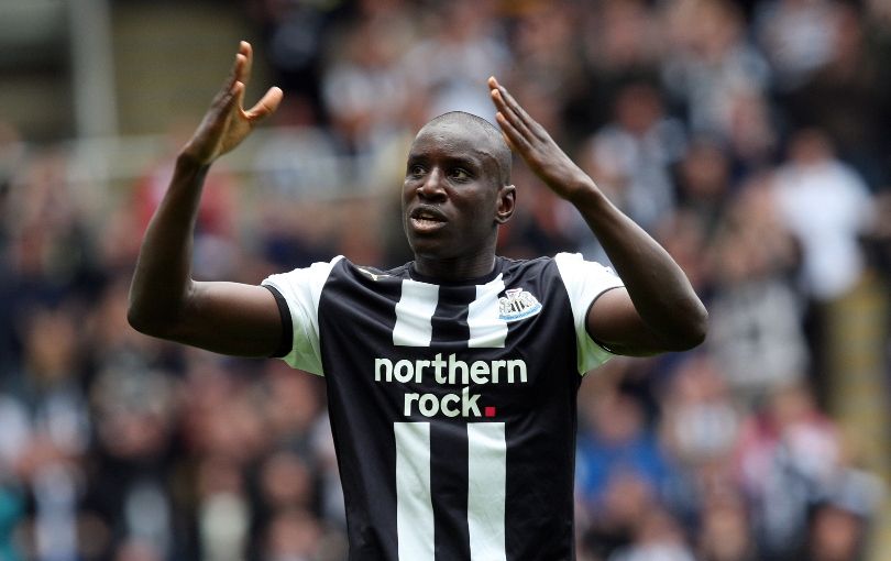 Demba Ba celebrates scoring against Blackburn Rovers