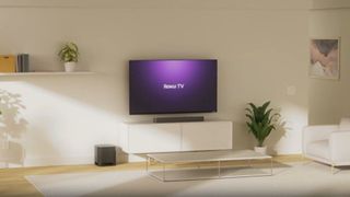 Onn. Roku TV in living room