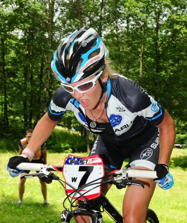 Heather Irmiger (Subaru-Trek) was not having one of her best short track races today.