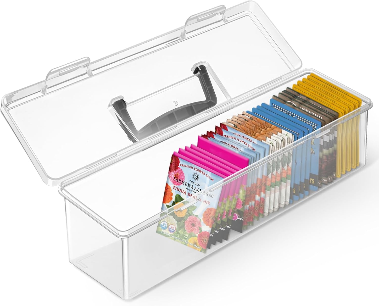 Plastic seed storage container