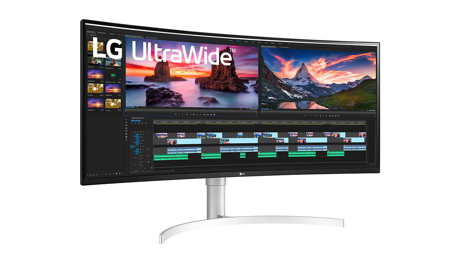 Product shot of LG 38WN95C, one of the best USB-C monitors