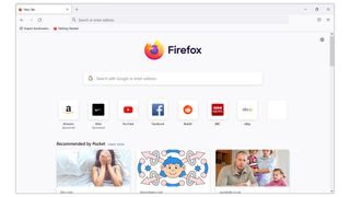 Firefox's main home screen